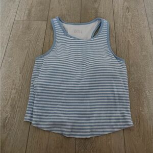 Jockey Sky Blue and White Women's Tank Top